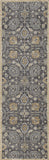 Taupe Machine Woven Vintage Floral Traditional Indoor Accent Rug