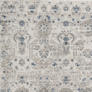 91 X 130 Ivory Polypropylene Rug