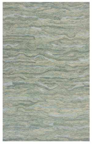 HomeRoots 5'X7' Seafoam Blue Hand Tufted Abstract Indoor Area Rug 375348-HOMEROOTS 375348