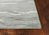 HomeRoots 5'X7' Slate Grey Hand Tufted Abstract Indoor Area Rug 375352-HOMEROOTS 375352