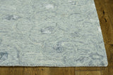 HomeRoots 5'X7' Seafoam Blue Hand Tufted Floral Indoor Area Rug 375360-HOMEROOTS 375360