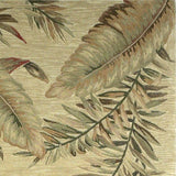 4'x6' Ivory Hand Tufted Tropical Leaves Indoor Area Rug