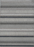 4' x 6' Taupe Geometric Lines Area Rug