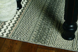 8' x 11' Taupe Geometric Patterns Indoor Area Rug