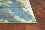 Teal Abstract Splashes Area Rug