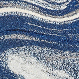 5' x 7' Blue Abstract Design Indoor Area Rug