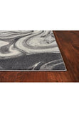 8'x10' Grey Blue Machine Woven Abstract Marble Indoor Area Rug