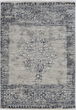 8' Sand Charcoal Machine Woven Diamond Medallion Indoor Runner Rug