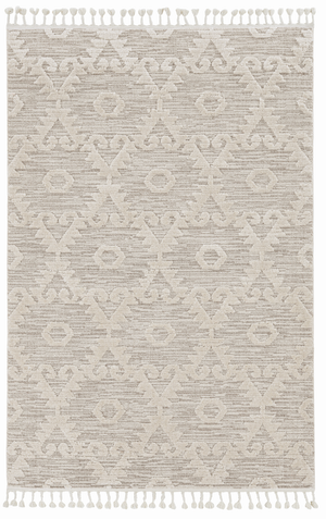 HomeRoots 8' X 11' Ivory Beige Diamond Area Rug 375680-HOMEROOTS 375680