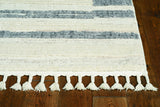 144 X 180 Ivory Grey Polyester Rug