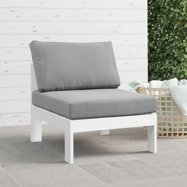 Nizuc Waterproof Fabric / Aluminum / Foam Contemporary Grey Waterproof Fabric Outdoor Patio Aluminum Armless Chair - 30" W x 30" D x 34" H