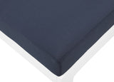 Nizuc Waterproof Fabric / Aluminum / Foam Contemporary Navy Waterproof Fabric Outdoor Patio Modular Sofa - 60" W x 30" D x 34" H