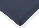Nizuc Waterproof Fabric / Aluminum / Foam Contemporary Navy Waterproof Fabric Outdoor Patio Modular Sectional - 120" W x 150" D x 34" H