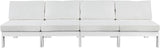 Nizuc Waterproof Fabric / Aluminum / Foam Contemporary White Waterproof Fabric Outdoor Patio Modular Sofa - 120" W x 30" D x 34" H