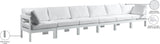 Nizuc Waterproof Fabric / Aluminum / Foam Contemporary White Waterproof Fabric Outdoor Patio Modular Sofa - 180" W x 30" D x 34" H