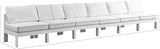 Nizuc Waterproof Fabric / Aluminum / Foam Contemporary White Waterproof Fabric Outdoor Patio Modular Sofa - 180" W x 30" D x 34" H