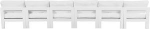 Nizuc Waterproof Fabric / Aluminum / Foam Contemporary White Waterproof Fabric Outdoor Patio Modular Sofa - 180" W x 30" D x 34" H