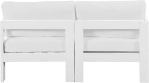 Nizuc Waterproof Fabric / Aluminum / Foam Contemporary White Waterproof Fabric Outdoor Patio Modular Sofa - 60" W x 30" D x 34" H