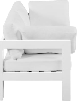 Nizuc Waterproof Fabric / Aluminum / Foam Contemporary White Waterproof Fabric Outdoor Patio Modular Sofa - 60" W x 30" D x 34" H