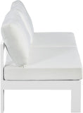 Nizuc Waterproof Fabric / Aluminum / Foam Contemporary White Waterproof Fabric Outdoor Patio Modular Sofa - 60" W x 30" D x 34" H