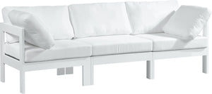 Nizuc Waterproof Fabric / Aluminum / Foam Contemporary White Waterproof Fabric Outdoor Patio Modular Sofa - 90" W x 30" D x 34" H