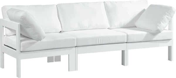 Nizuc Waterproof Fabric / Aluminum / Foam Contemporary White Waterproof Fabric Outdoor Patio Modular Sofa - 90" W x 30" D x 34" H