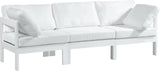 Nizuc Waterproof Fabric / Aluminum / Foam Contemporary White Waterproof Fabric Outdoor Patio Modular Sofa - 90" W x 30" D x 34" H