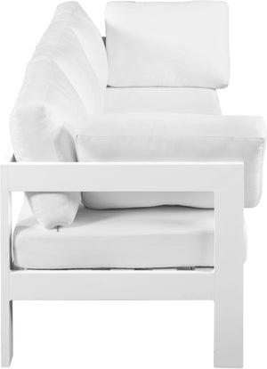 Nizuc Waterproof Fabric / Aluminum / Foam Contemporary White Waterproof Fabric Outdoor Patio Modular Sofa - 90" W x 30" D x 34" H