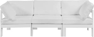 Nizuc Waterproof Fabric / Aluminum / Foam Contemporary White Waterproof Fabric Outdoor Patio Modular Sofa - 90" W x 30" D x 34" H