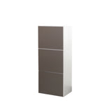 Bamboo Shoe Storage Cabinet E4003A2191A00 White, Taupe