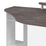 Corner Desk E1112A2198X00 White, Concrete Look