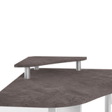 Corner Desk E1112A2198X00 White, Concrete Look