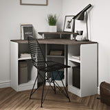 Corner Desk E1112A2198X00 White, Concrete Look