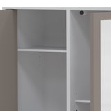 Combi Column w/ Laundry Compartment E6083A2191A17 White, Taupe