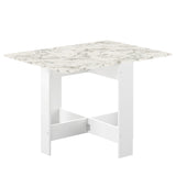 Papillon Foldable Table E2050A5545X00 White, Marble