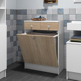 Combi Jr Bathroom Storage w/ Laundry Compartment E6084A2134A17 White, Oak