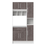 Louise Kitchen Pantry X8070X2198A80 White/Concrete