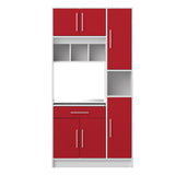 Louise High Microwave Cabinet X8070X2179A80 White, Red