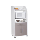 Jeanne Microwave Cart E8071A2191A80 White, Taupe