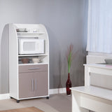 Jeanne Microwave Cart E8071A2191A80 White, Taupe