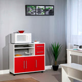 Marius Low Microwave Cart E8035A2179A80 White, Red