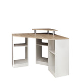 Corner Desk E1112A0300X00 Natural Oak, White