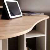 Corner Desk E1112A0300X00 Natural Oak, White