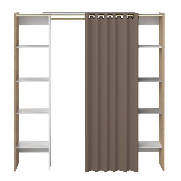 Jerry Clothes Storage System X4021X0391R00 Natural Oak & White, Taupe