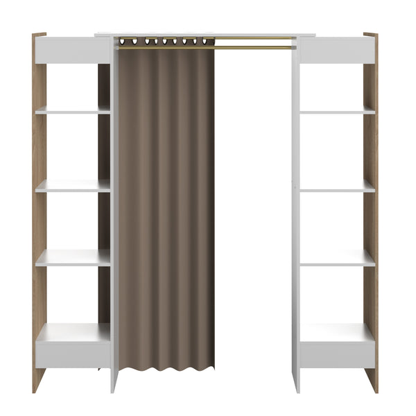 Jerry Clothes Storage System X4021X0391R00 Natural Oak & White, Taupe