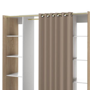 Jerry Clothes Storage System X4021X0391R00 Natural Oak & White, Taupe