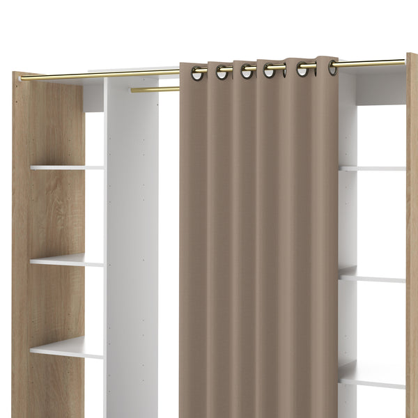 Jerry Clothes Storage System X4021X0391R00 Natural Oak & White, Taupe