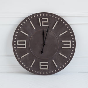 42'Oversize Round  Industrial styleWall Clock with  Bold Block Numbers and Black Hands