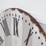 HomeRoots 41.5'Oversize Round Farmhouse Wall Clock With Faux Rusted Edging 376230-HOMEROOTS 376230