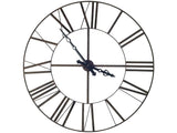 HomeRoots 50" Round Xl  Industrial Stylewall Clock With Open Back Face And Welded Iron Roman Numeral 376232-HOMEROOTS 376232